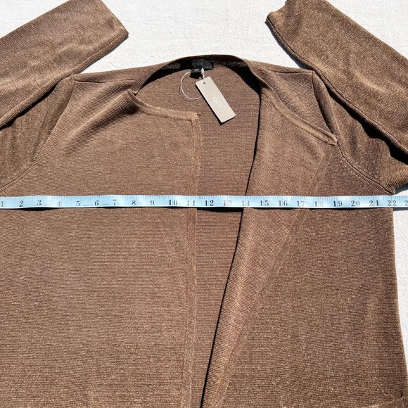 🧥JCREW NEW! Juliette Linen Collarless Cardigan Coat Duster in Pecan Brwn SzXS - Picture 9 of 12